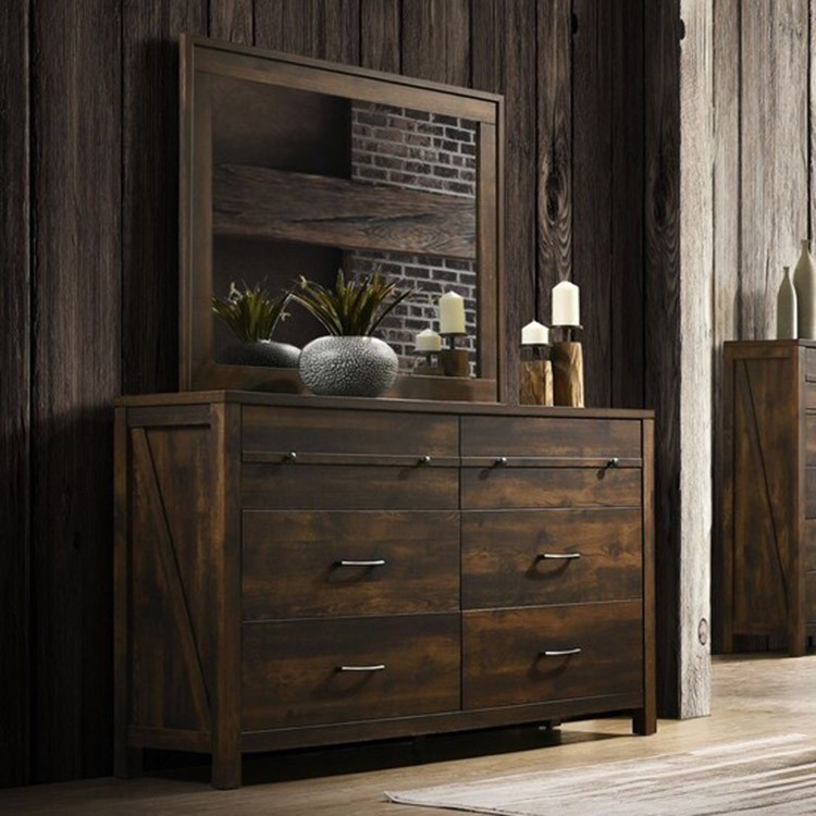 Crossroads Furniture C8100A-040 Rustic Oak Dresser