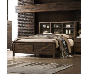 Crossroads Furniture 8100 Rustic Oak 3 Pc Bed
